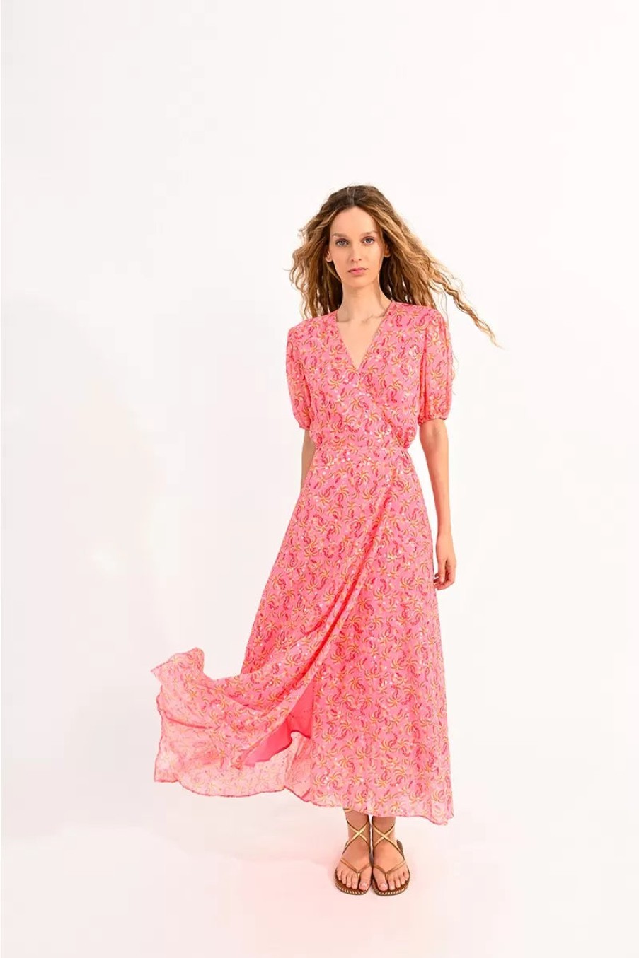 Best Molly Bracken Maxi Wrap Dress | Summer Maxi Dresses Ireland | Ribbon Rouge Pink