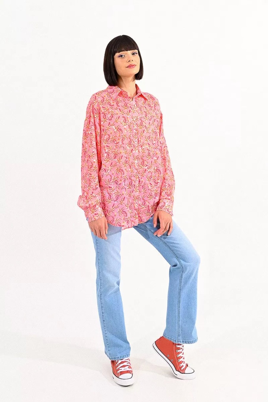 Best Molly Bracken Molly Bracken Lola Relaxed Fit Shirt | Womens Casual Shirts Ireland Pink