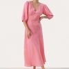 Hot Part Two Part Two Long Sleeve Midi Dress | Women'S Dresses Ireland Pink