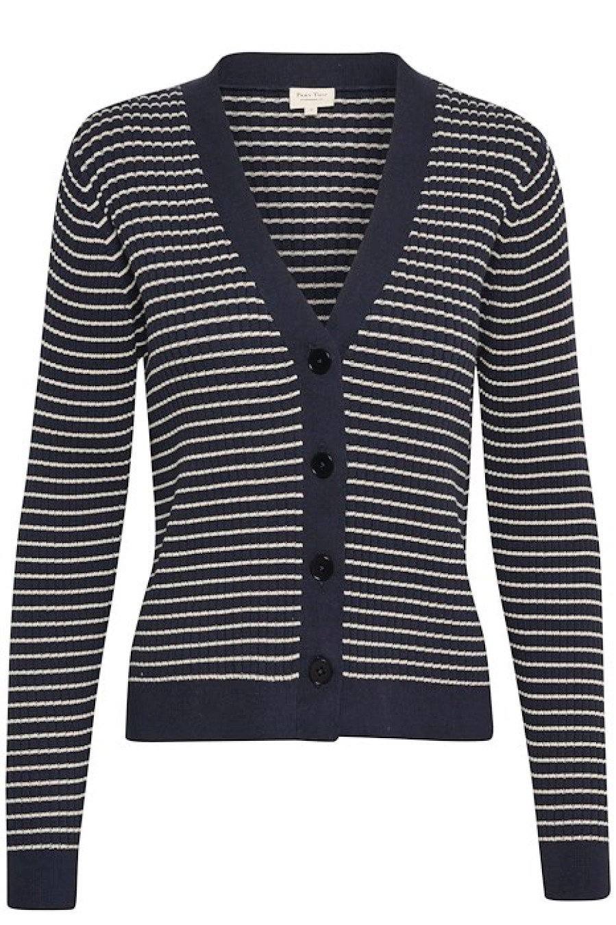 New Part Two Part Two Flicka Stripe Cardigan | V-Neck Cardi For Women Navy/White