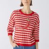 Hot Oui Oui /White Stripe Chilli Jumper | Shop Jumpers For Women Ireland Red