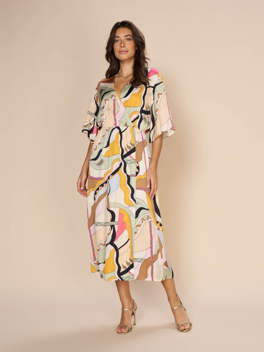 Hot Mos mosh Mosmosh Kella Print Midi Dress | Womens Casual Dresses Ireland Green